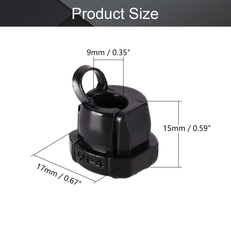 Fielect Round Cable Wire Strain Relief Bush Grommet Round Strain Relief Bushing Electric Cable Protection Cord Buckle 6N-4 15 Pcs - Image 2